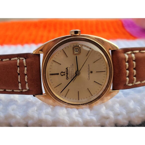 Vintage Omega Constellation Automatic Watch Chronometer Rose Gold 168027 Cal.564 - Picture 4 of 10